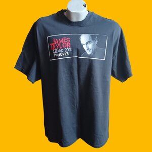 Vintage XL T-shirt James Taylor Band 2001 Tour Hanes Heavyweight 100% Cotton